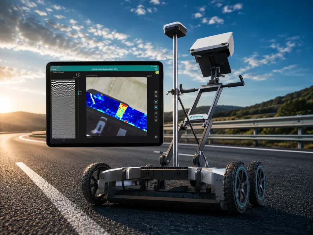Georadar GS9000 para localización de servicios enterrados