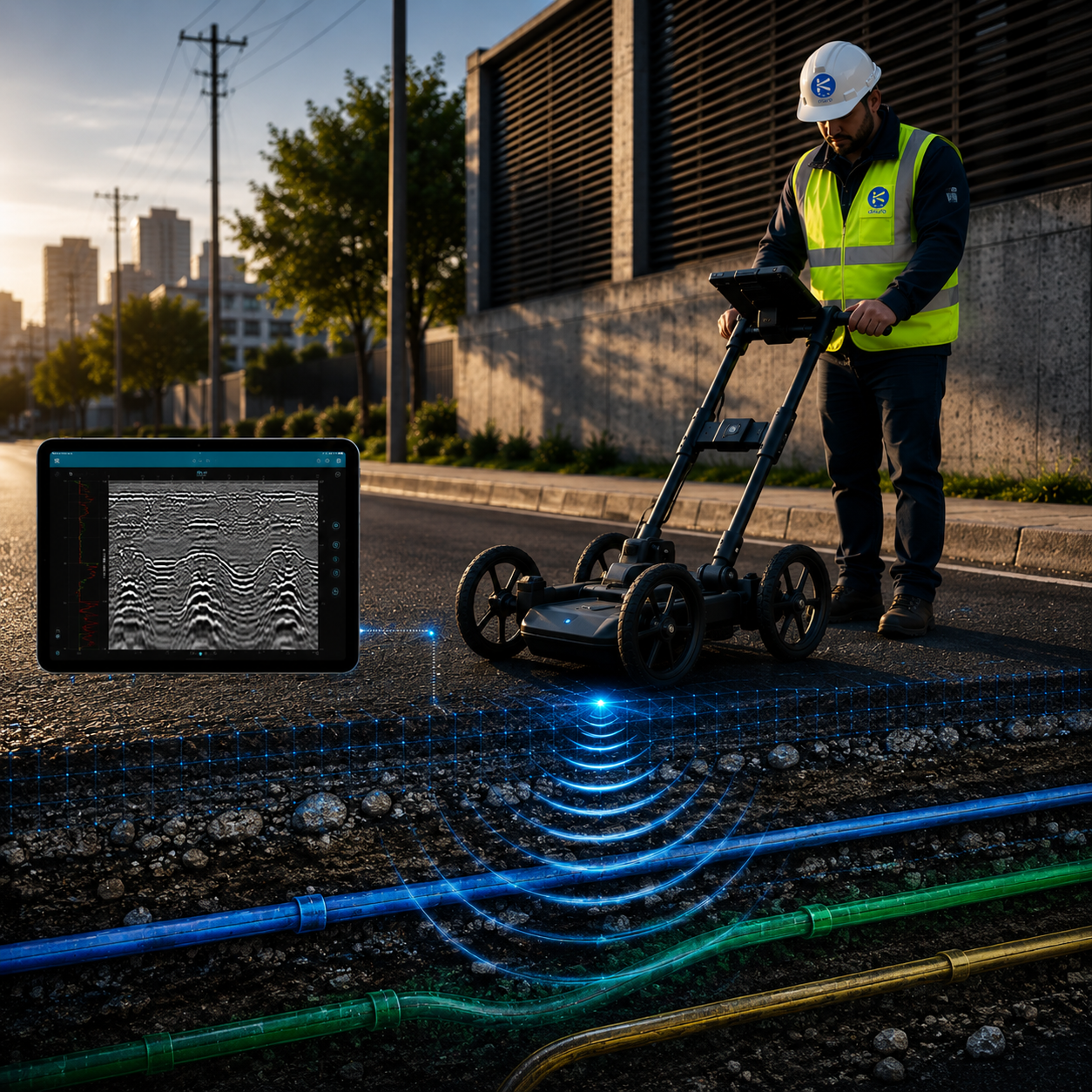 Georradar GS8000 Lite para detección y cartografía del subsuelo