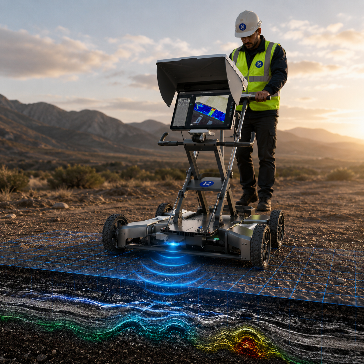 Georradar GS8000 Pro para detección y cartografía del subsuelo