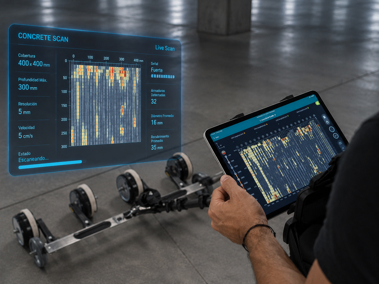 Profometer PM8500 para medición del potencial de corrosión en estructuras de concreto reforzado