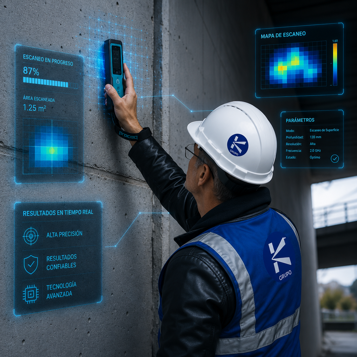 Resipod para medición de la resistividad eléctrica del concreto y evaluación de corrosión