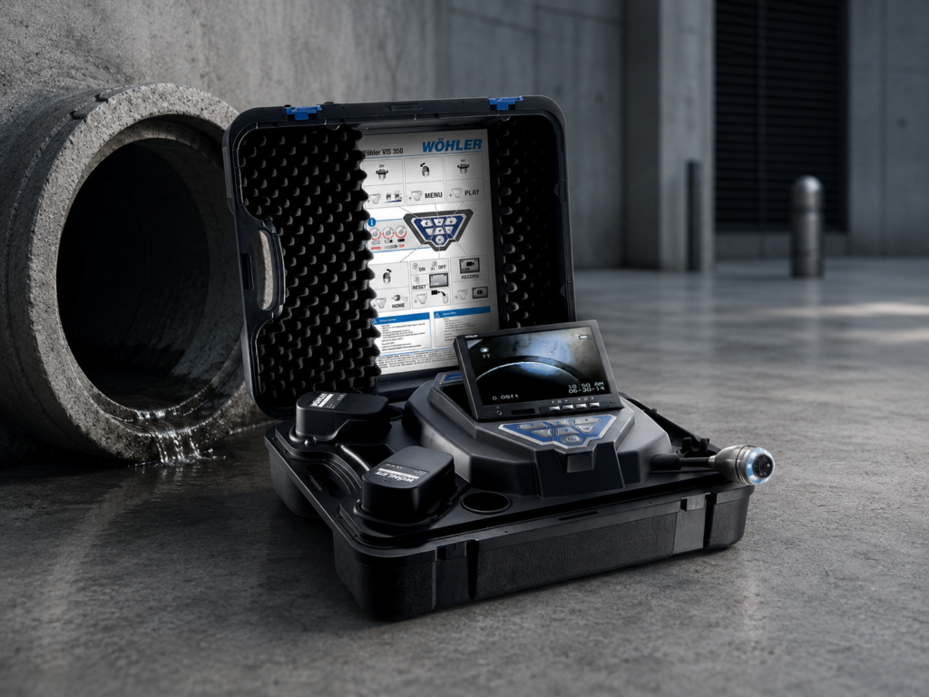 Videoscopio Wöhler VIS 350 Plus para inspección de tuberías